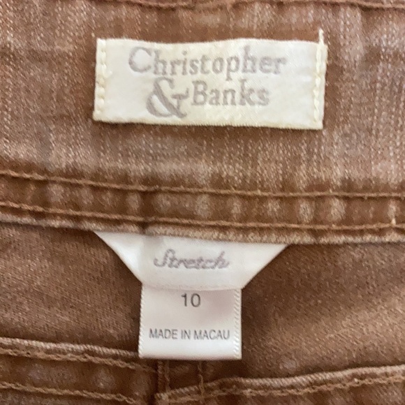 Christopher & Banks camel stretch jeans size 10 - Picture 2 of 5